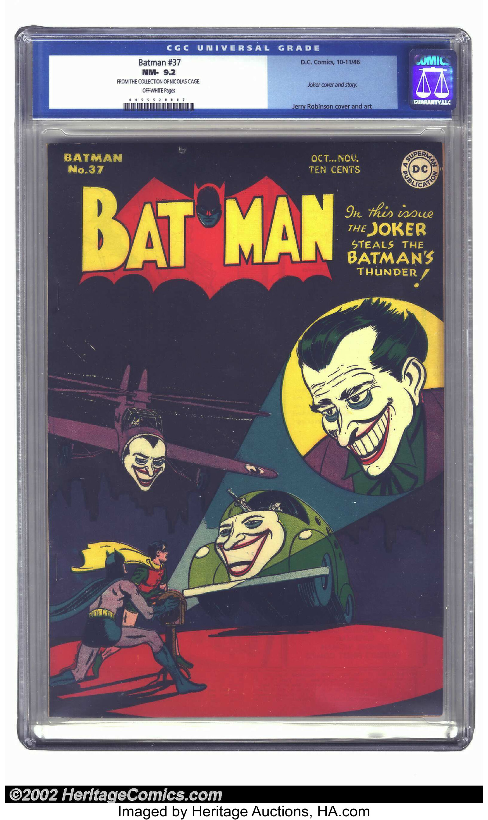 Batman #37 (DC, 1946) CGC NM Off-white pages. Joker, Joker | Lot #5104  | Heritage Auctions