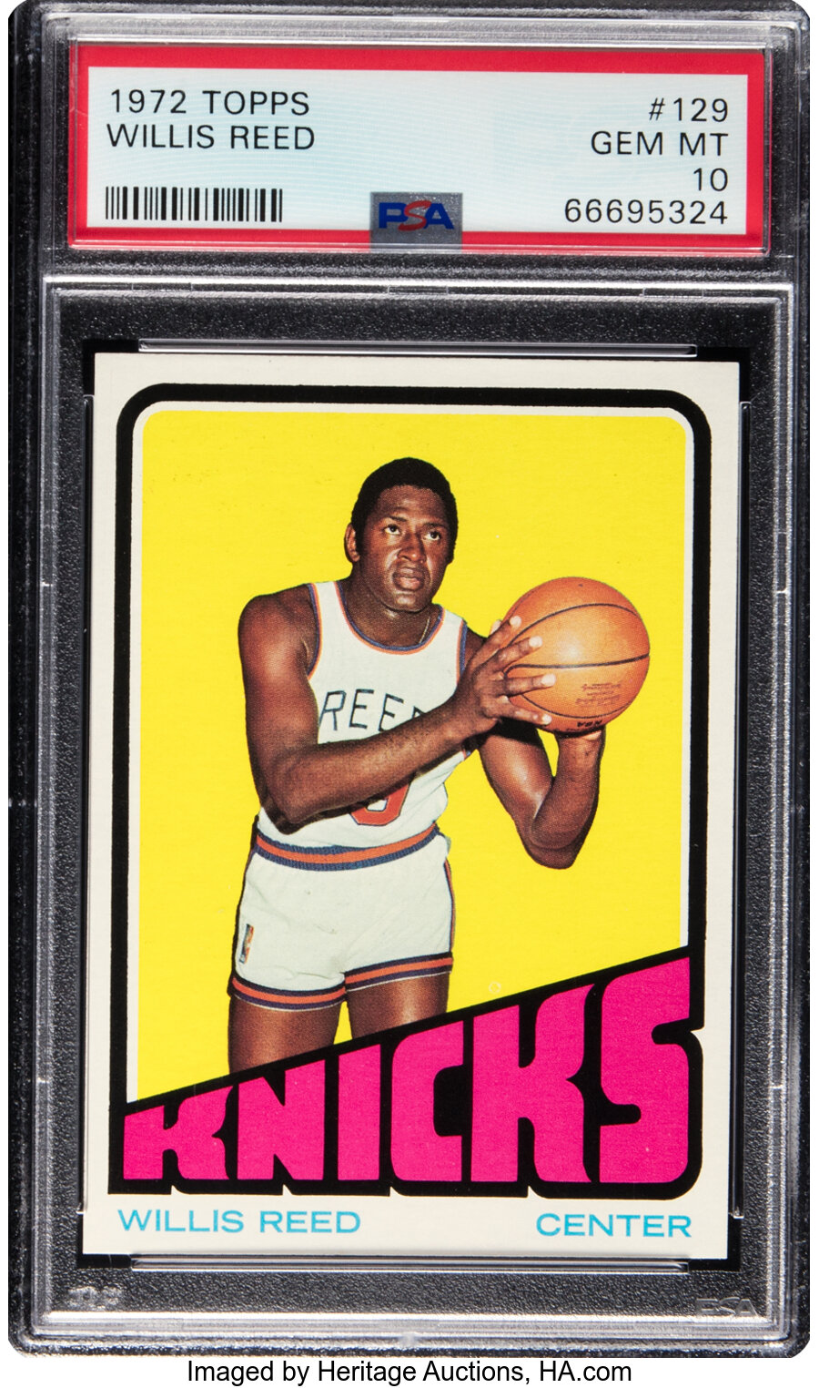 1972 Topps Willis Reed #129 PSA Gem Mint 10 - Pop Four!