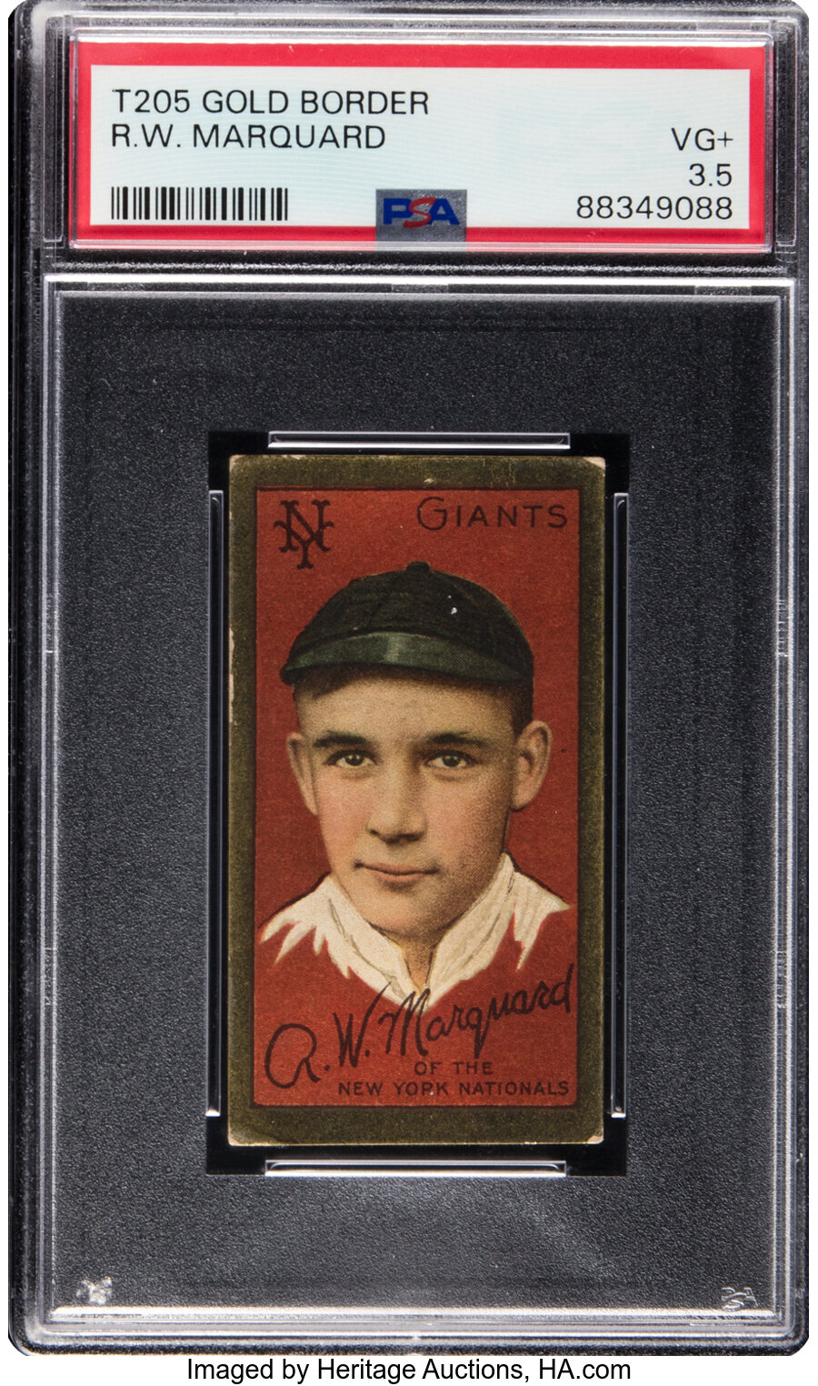 1911 T205 Piedmont Rube Marquard PSA VG+ 3.5