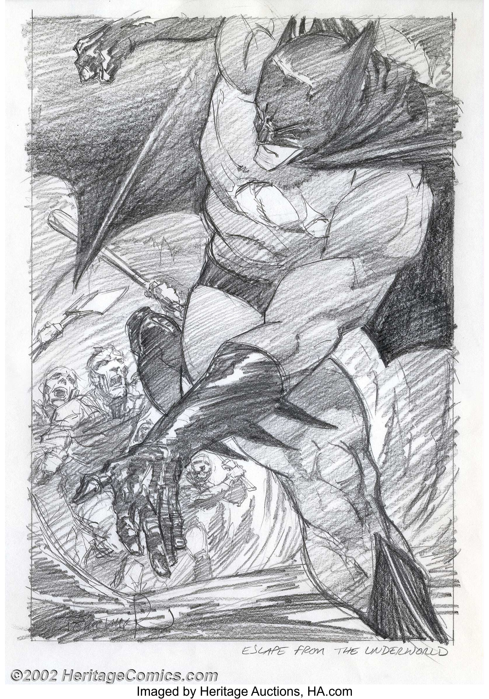 Bernie Wrightson Original Unused Cover Art Rough To Batman The Lot 7449 Heritage Auctions