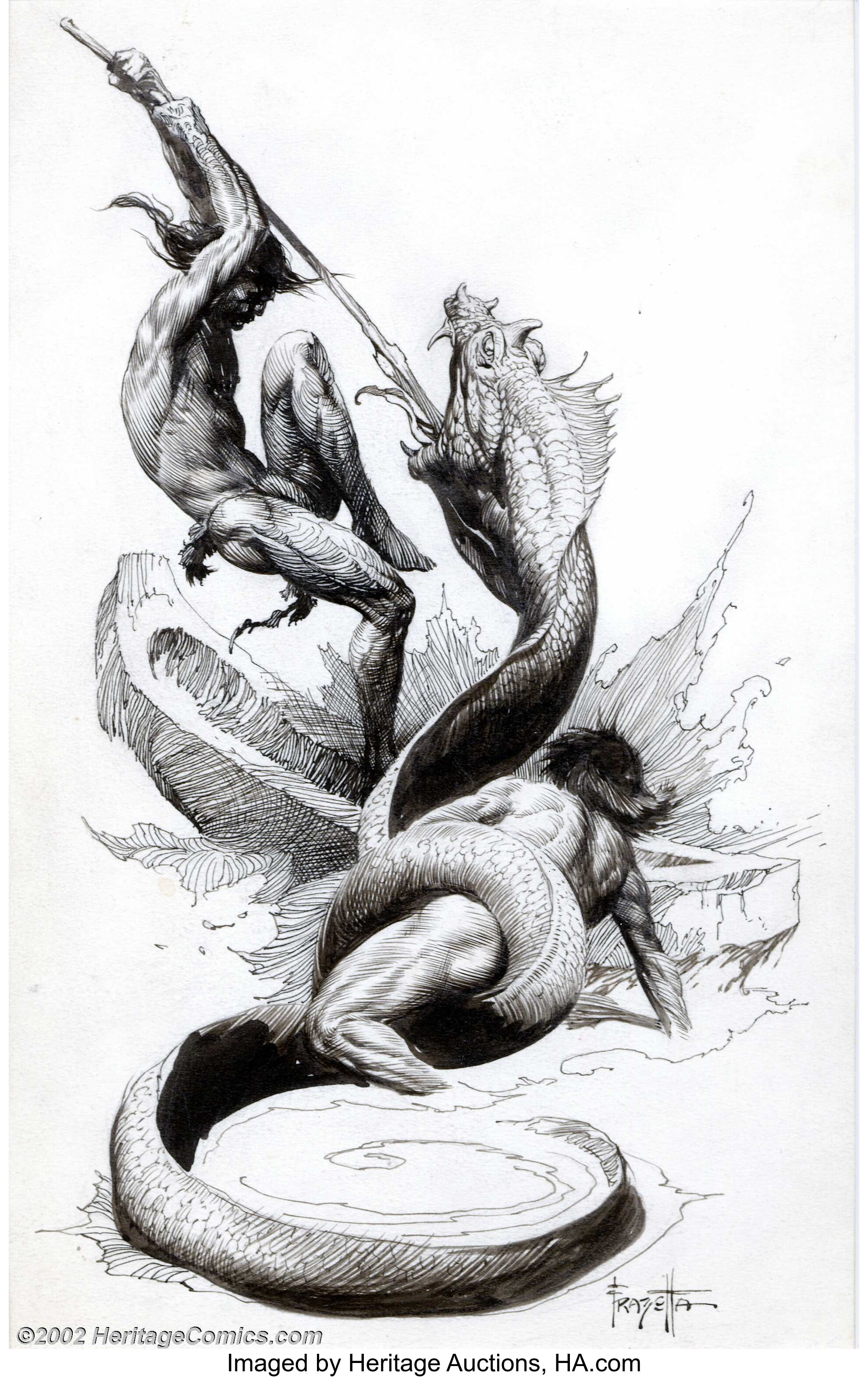 Frank Frazetta Original Illustration (Canaveral Press, 1965). This