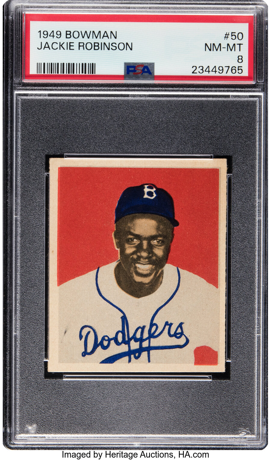 1949 Bowman Jackie Robinson #50 PSA NM-MT 8