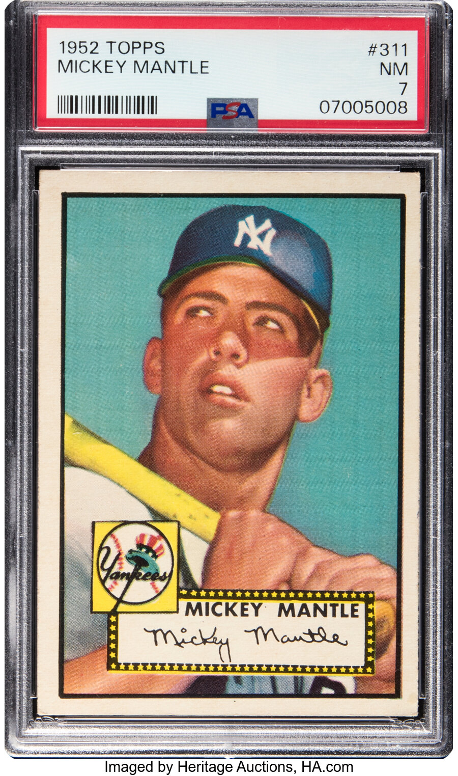 1952 Topps Mickey Mantle #311 PSA NM 7