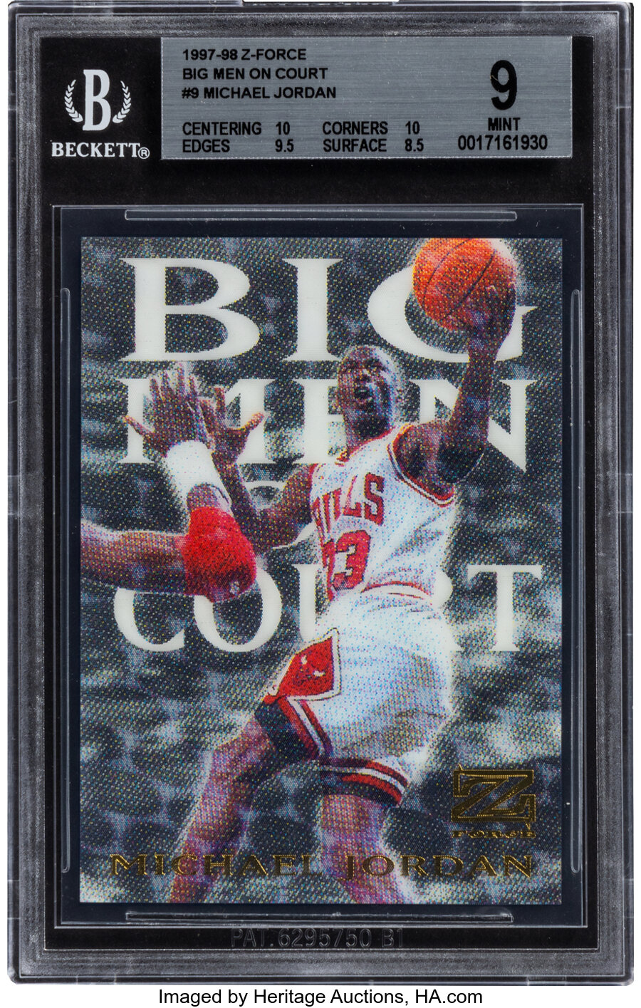 1997 Skybox Z-Force Michael Jordan (Big Men On Court) #9 BGS Mint 9