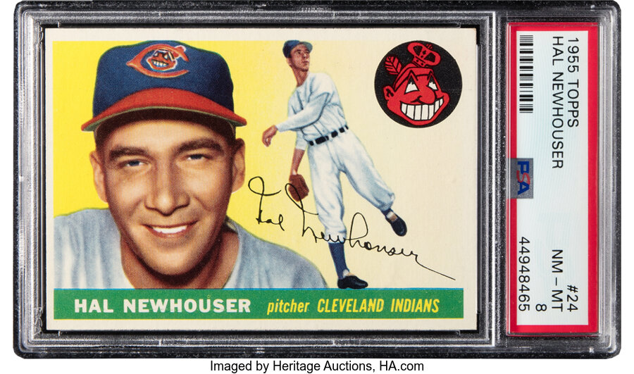 1955 Topps Hal Newhouser #24 PSA NM-MT 8