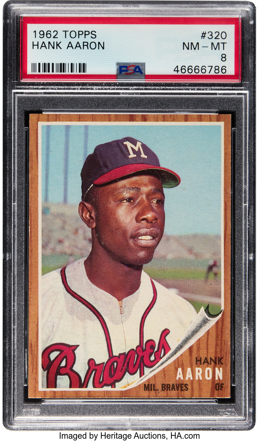 1962 Topps Hank Aaron #320 PSA NM-MT 8