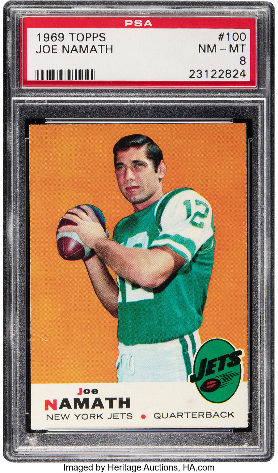 1969 Topps Joe Namath #100 PSA NM-MT 8