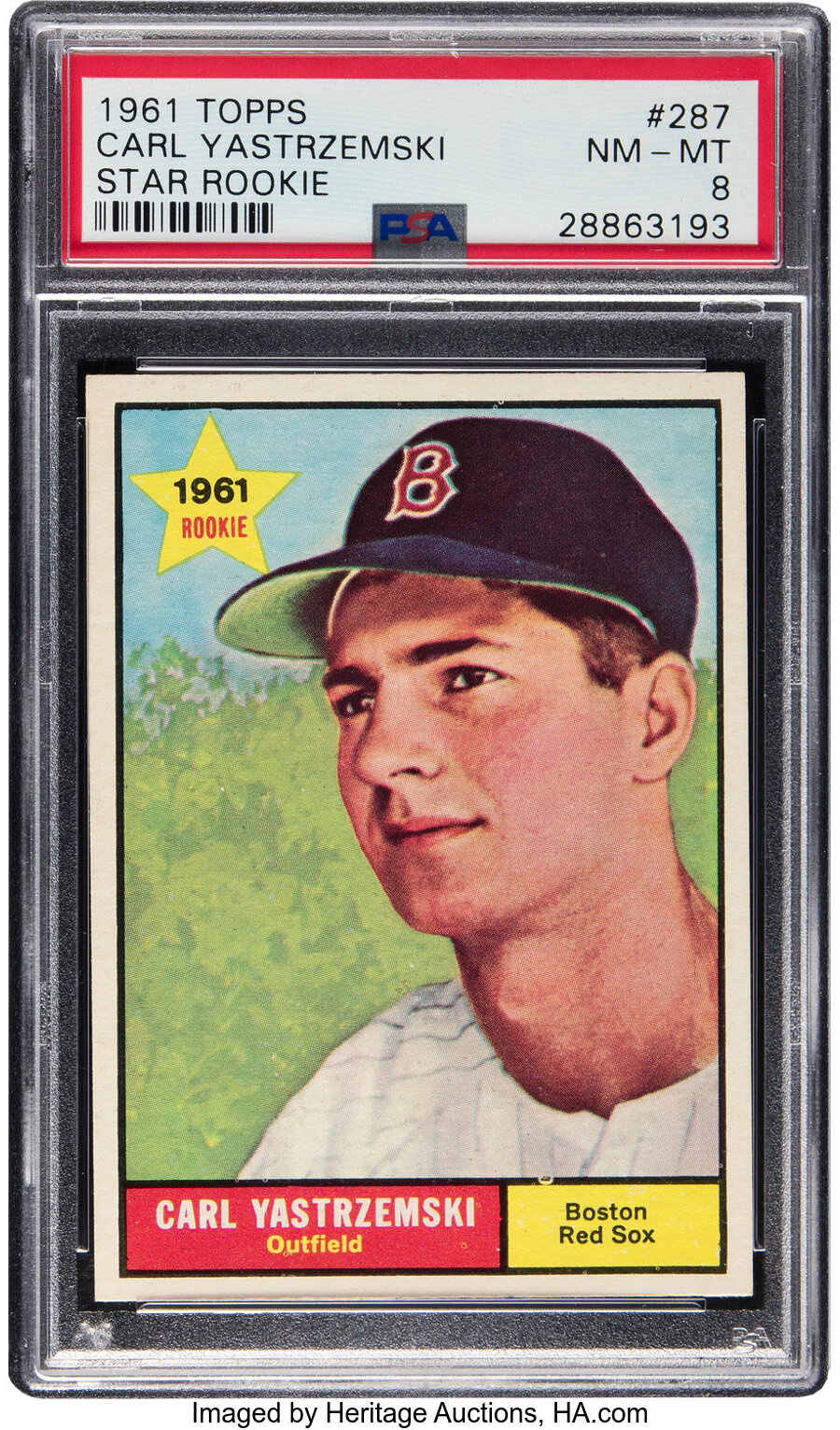 1961 Topps Carl Yastrzemski #287 PSA NM-MT 8