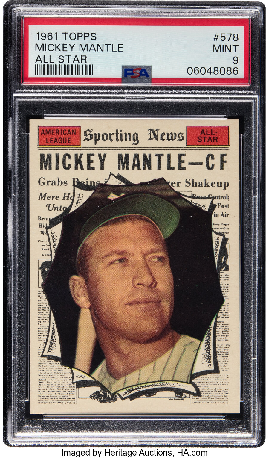 1961 Topps Mickey Mantle (All Star) #578 PSA Mint 9