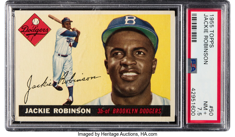 1955 Topps Jackie Robinson #50 PSA NM+ 7.5