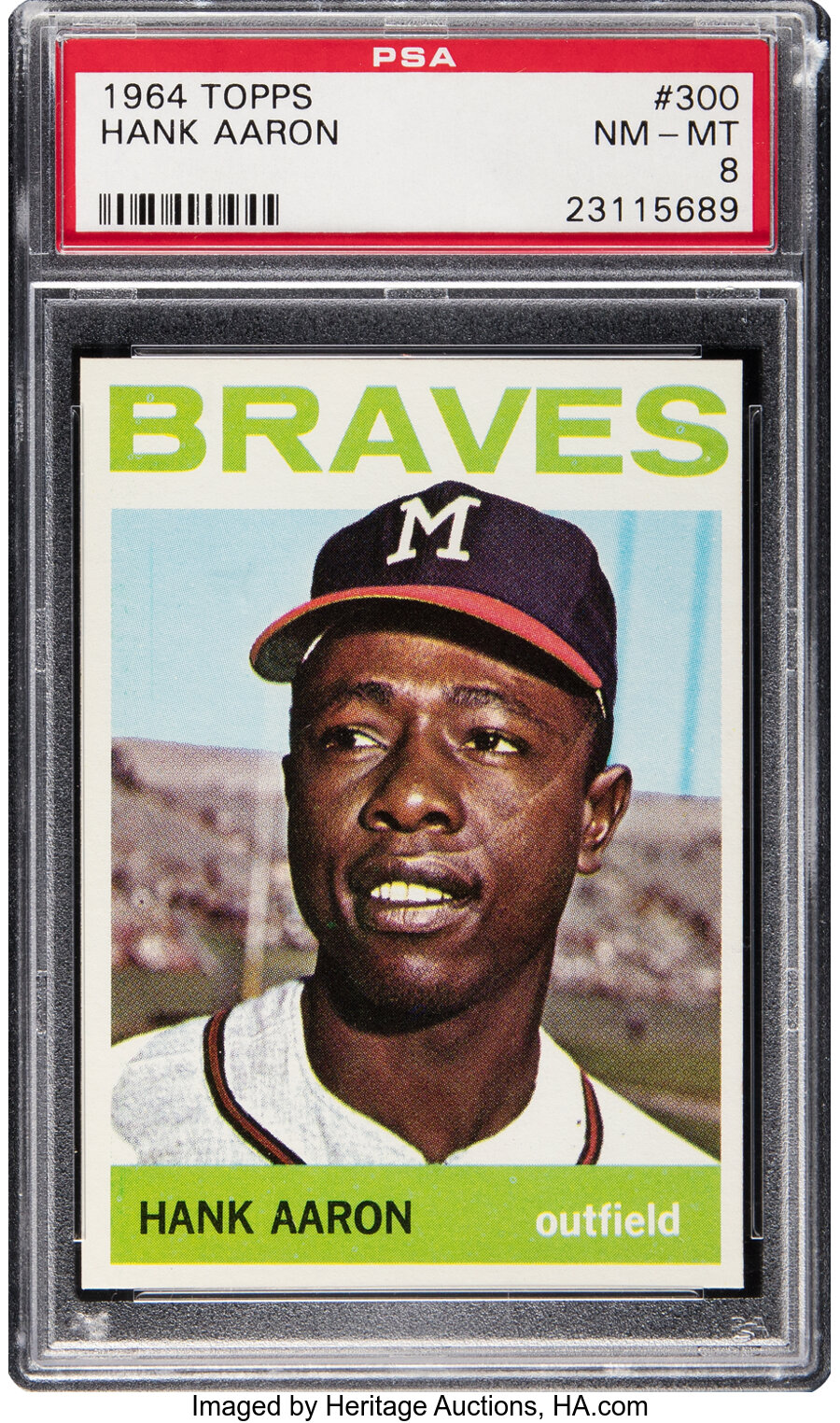 1964 Topps Hank Aaron #300 PSA NM-MT 8