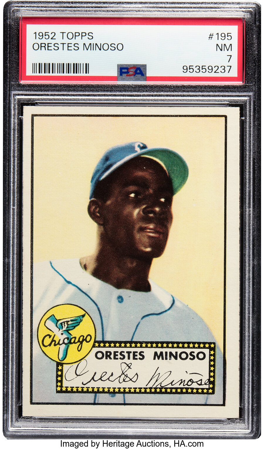 1952 Topps Orestes Minoso Rookie #195 PSA NM 7