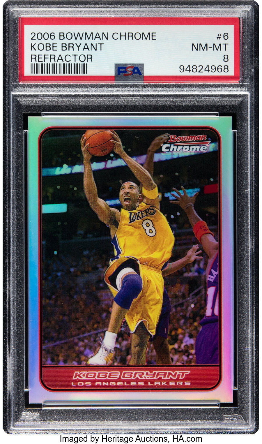 2006 Bowman Chrome Kobe Bryant (Refractor) #6 PSA NM-MT 8 - Serial #'d 24/249