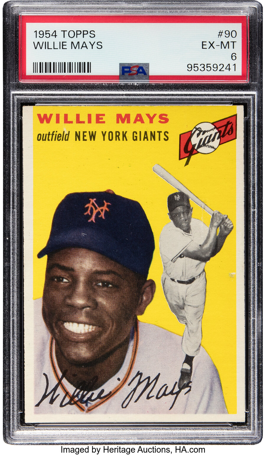 1954 Topps Willie Mays #90 PSA EX-MT 6