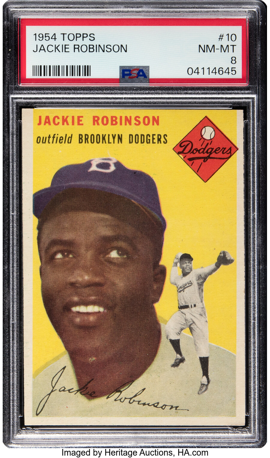 1954 Topps Jackie Robinson #10 PSA NM-MT 8