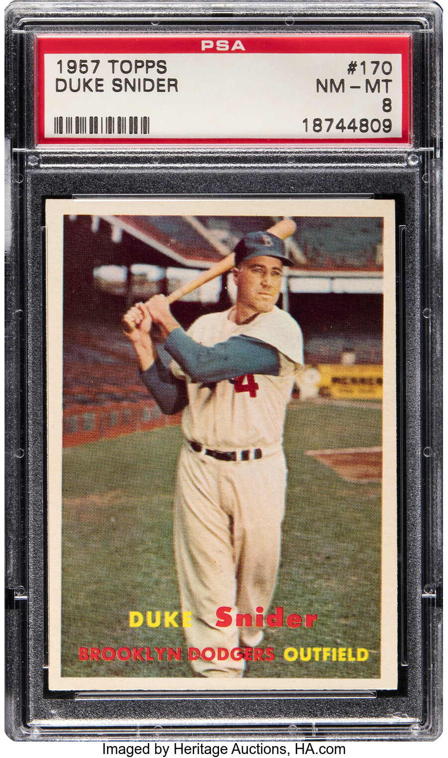 1957 Topps Duke Snider #170 PSA NM-MT 8