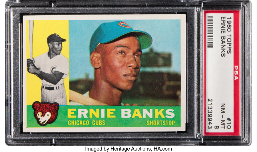 1960 Topps Ernie Banks #10 PSA NM-MT 8