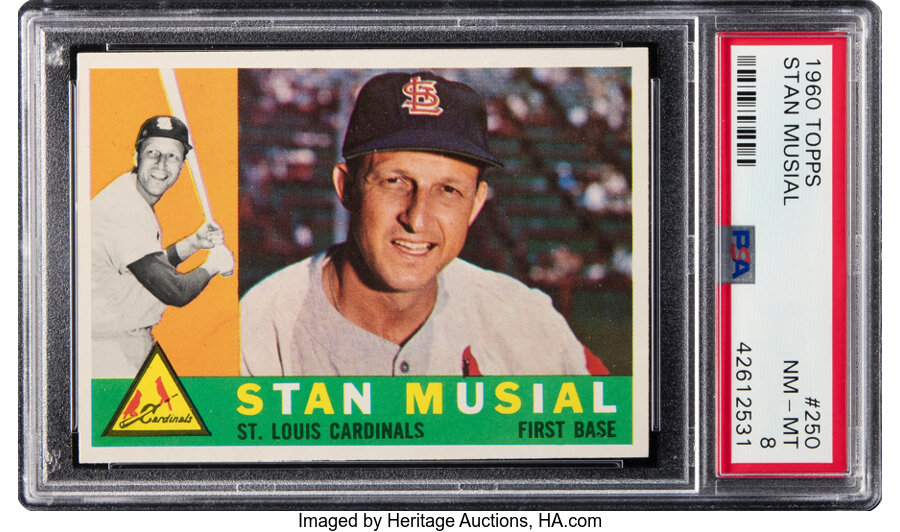 1960 Topps Stan Musial #250 PSA NM-MT 8