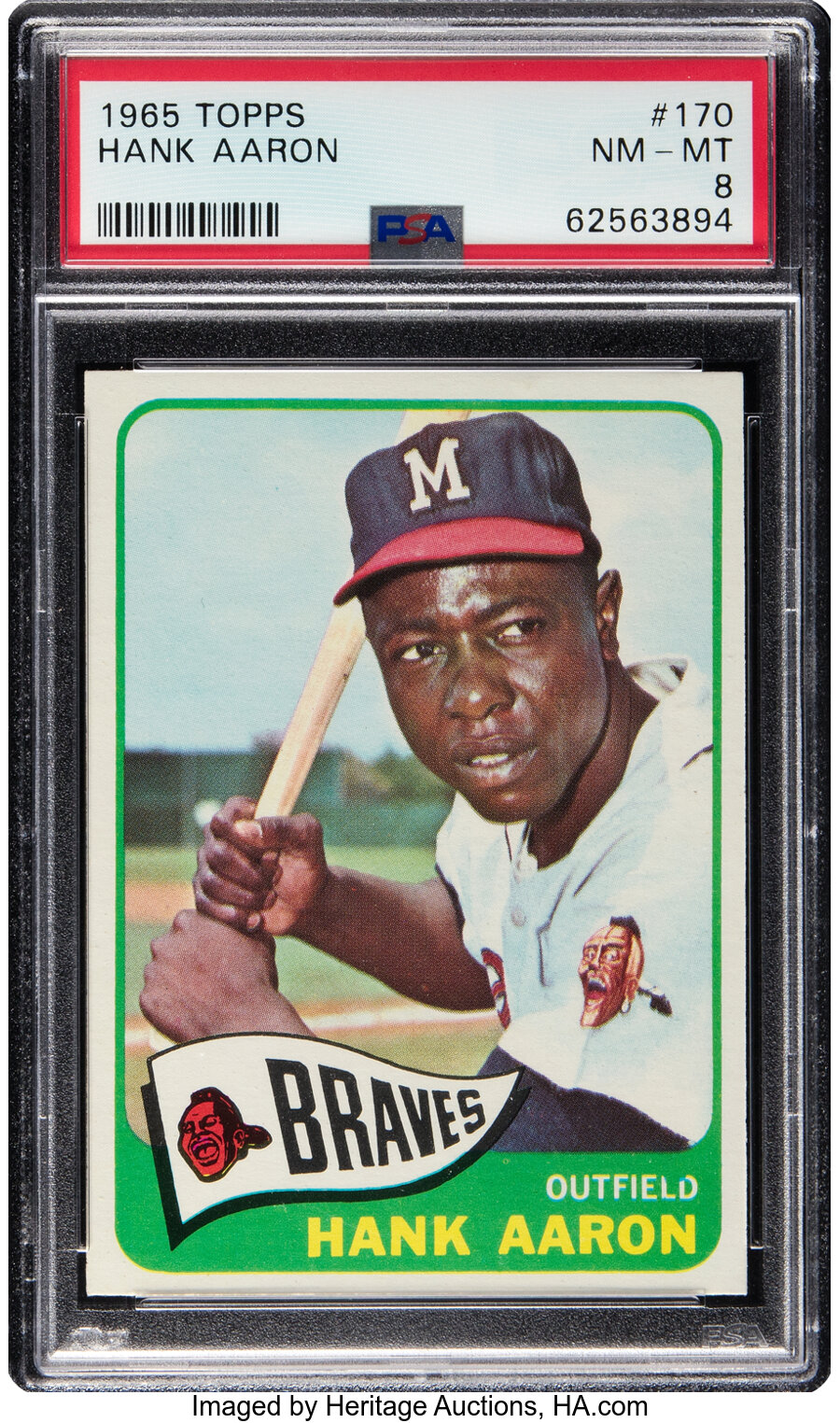 1965 Topps Hank Aaron #170 PSA NM-MT 8