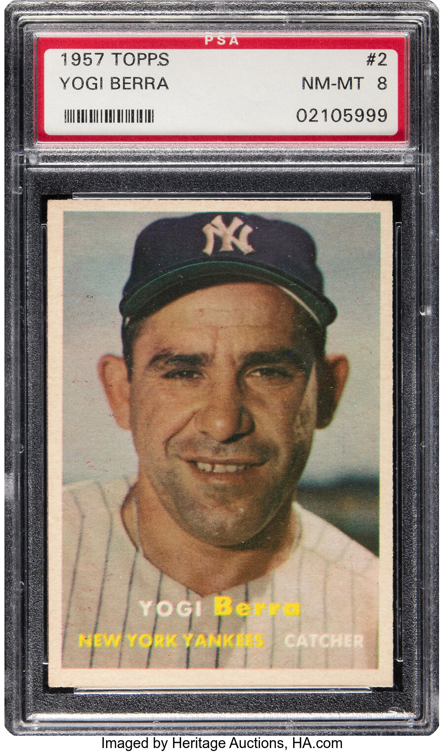 1957 Topps Yogi Berra #2 PSA NM-MT 8