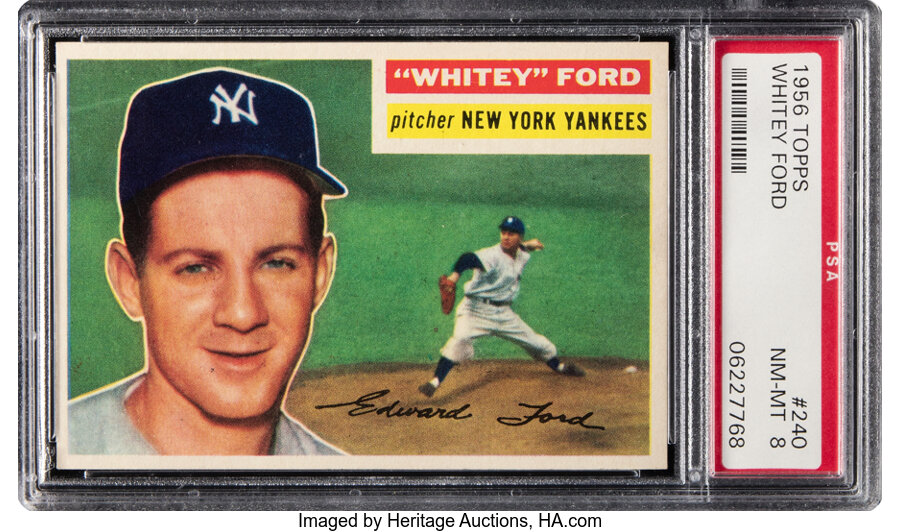 1956 Topps Whitey Ford #240 PSA NM-MT 8