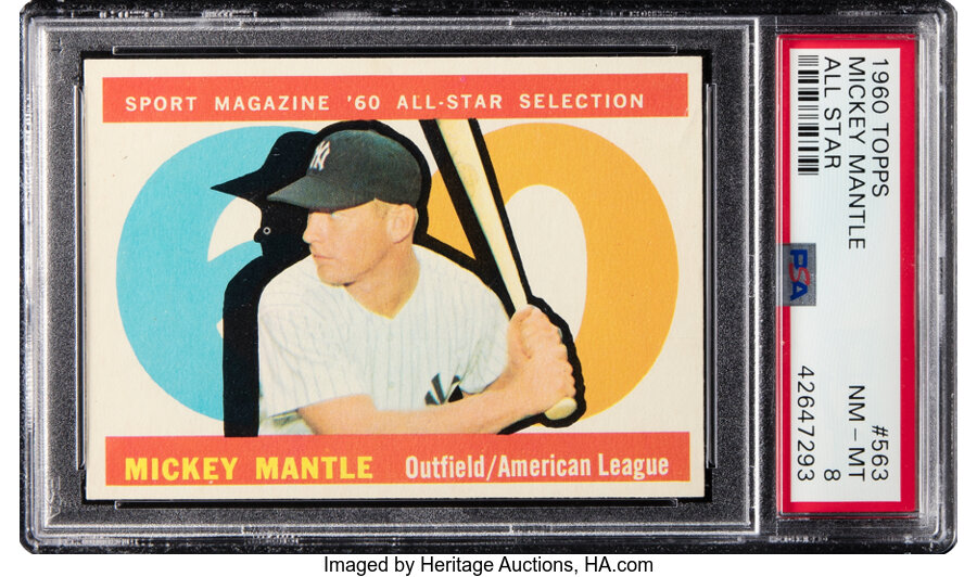 1960 Topps Mickey Mantle (All Star) #563 PSA NM-MT 8