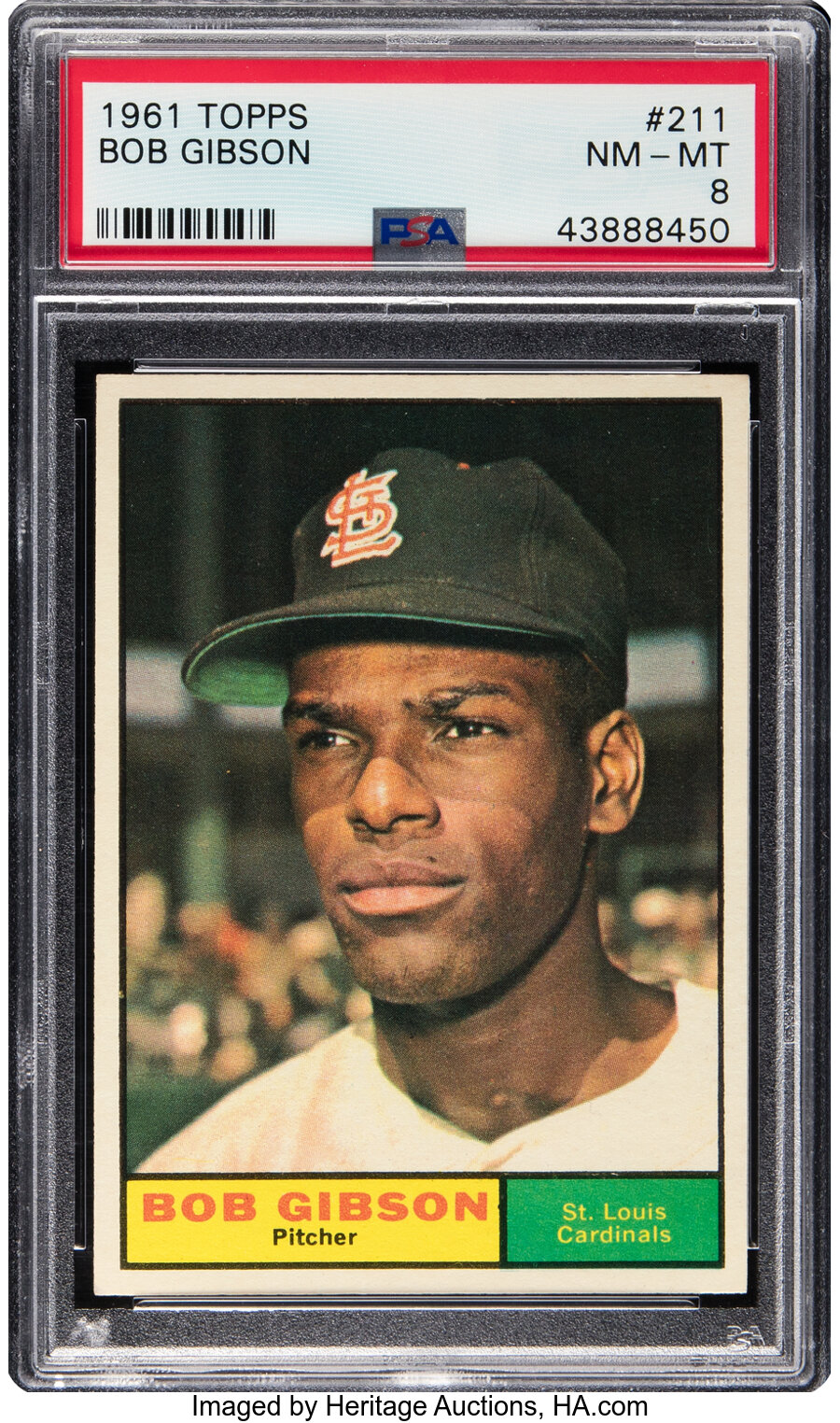 1961 Topps Bob Gibson #211 PSA NM-MT 8