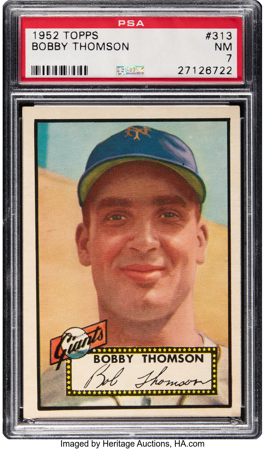 1952 Topps Bobby Thomson #313 PSA NM 7