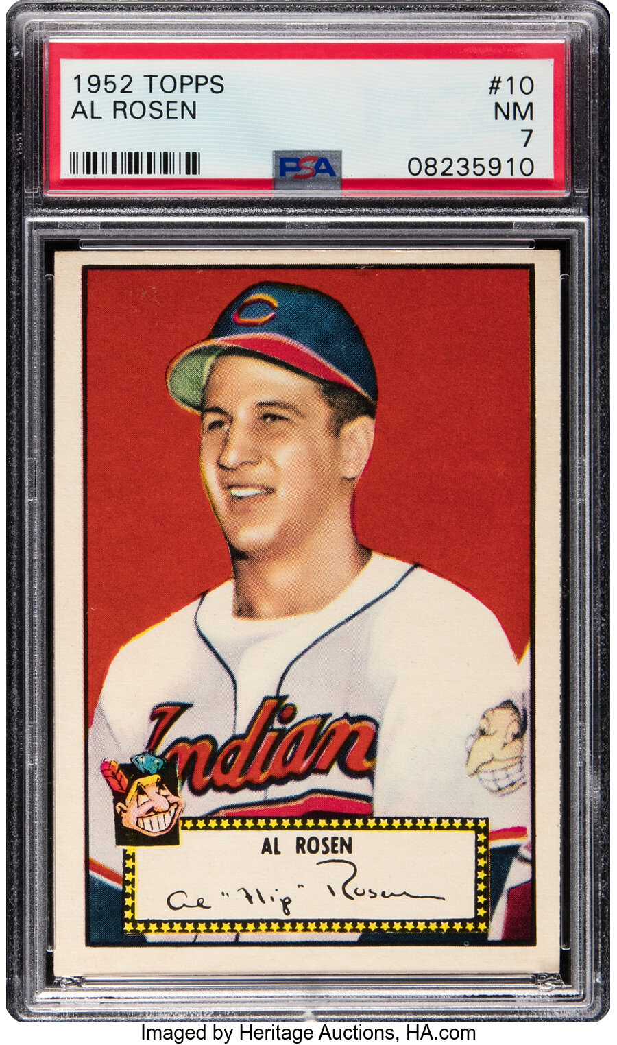 1952 Topps Al Rosen #10 PSA NM 7