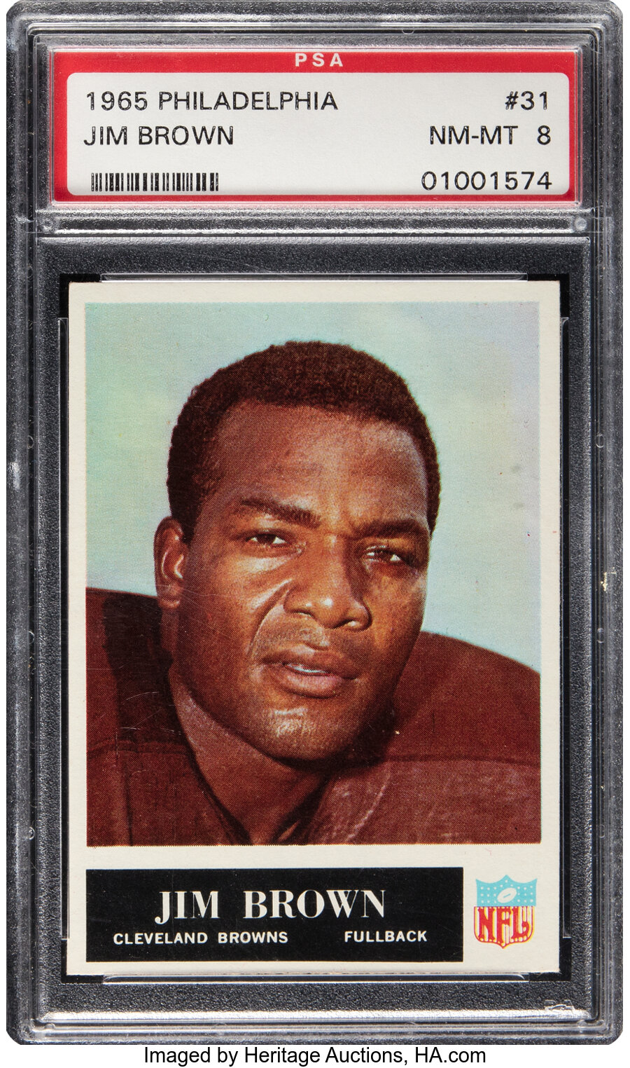 1965 Philadelphia Jim Brown #31 PSA NM-MT 8