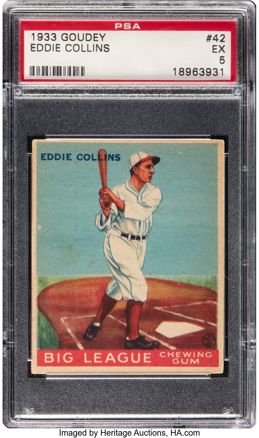 1933 Goudey Eddie Collins #42 PSA EX 5