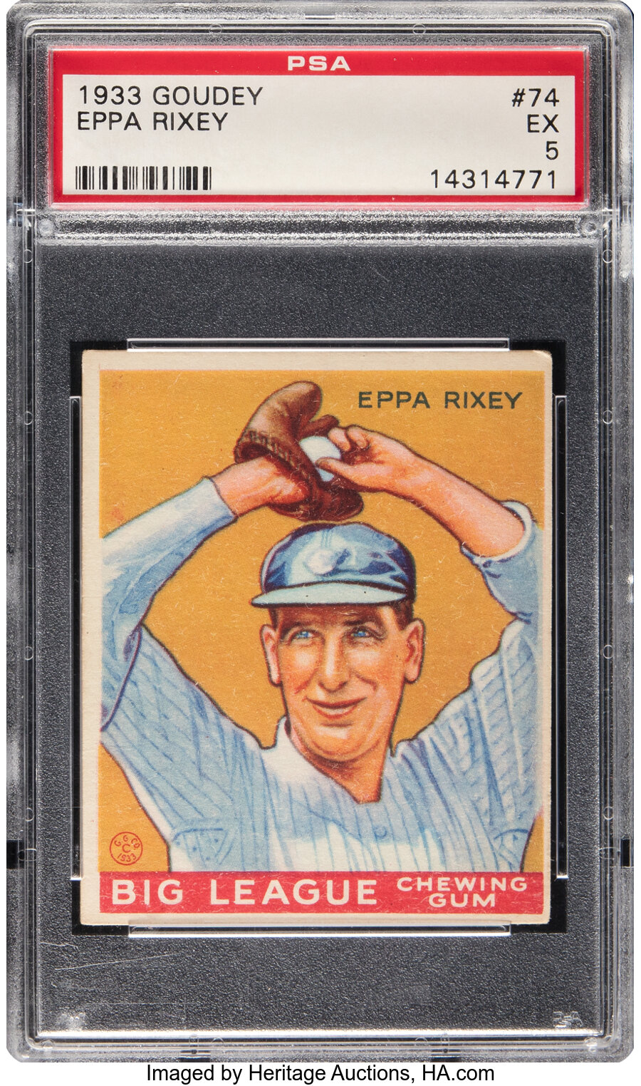 1933 Goudey Eppa Rixey #74 PSA EX 5