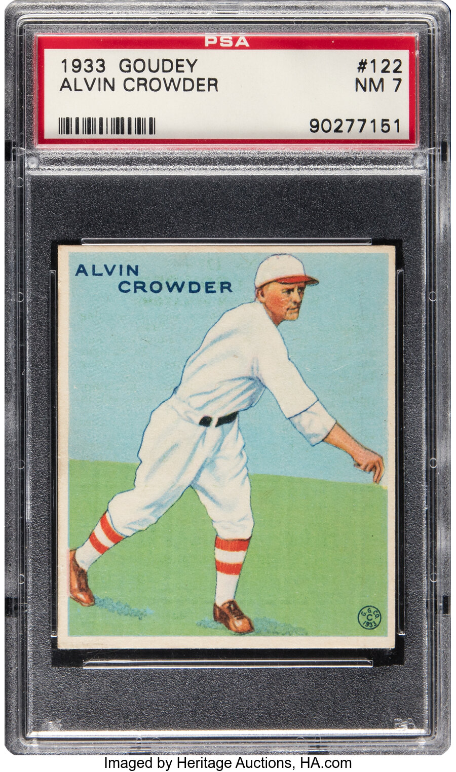 1933 Goudey Alvin Crowder #122 PSA NM 7