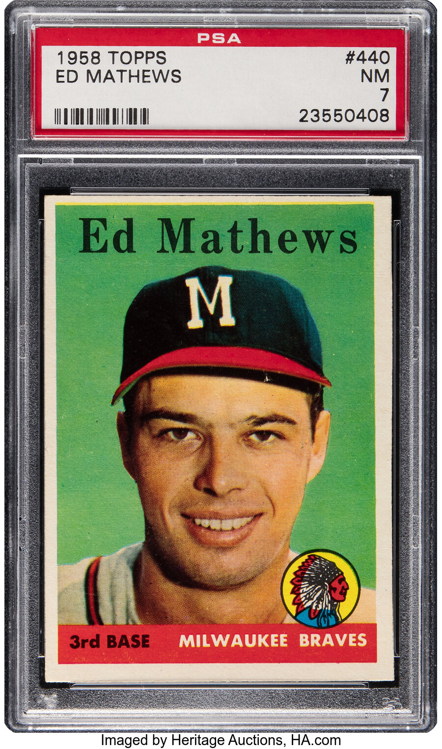 1958 Topps Ed Mathews #440 PSA NM 7