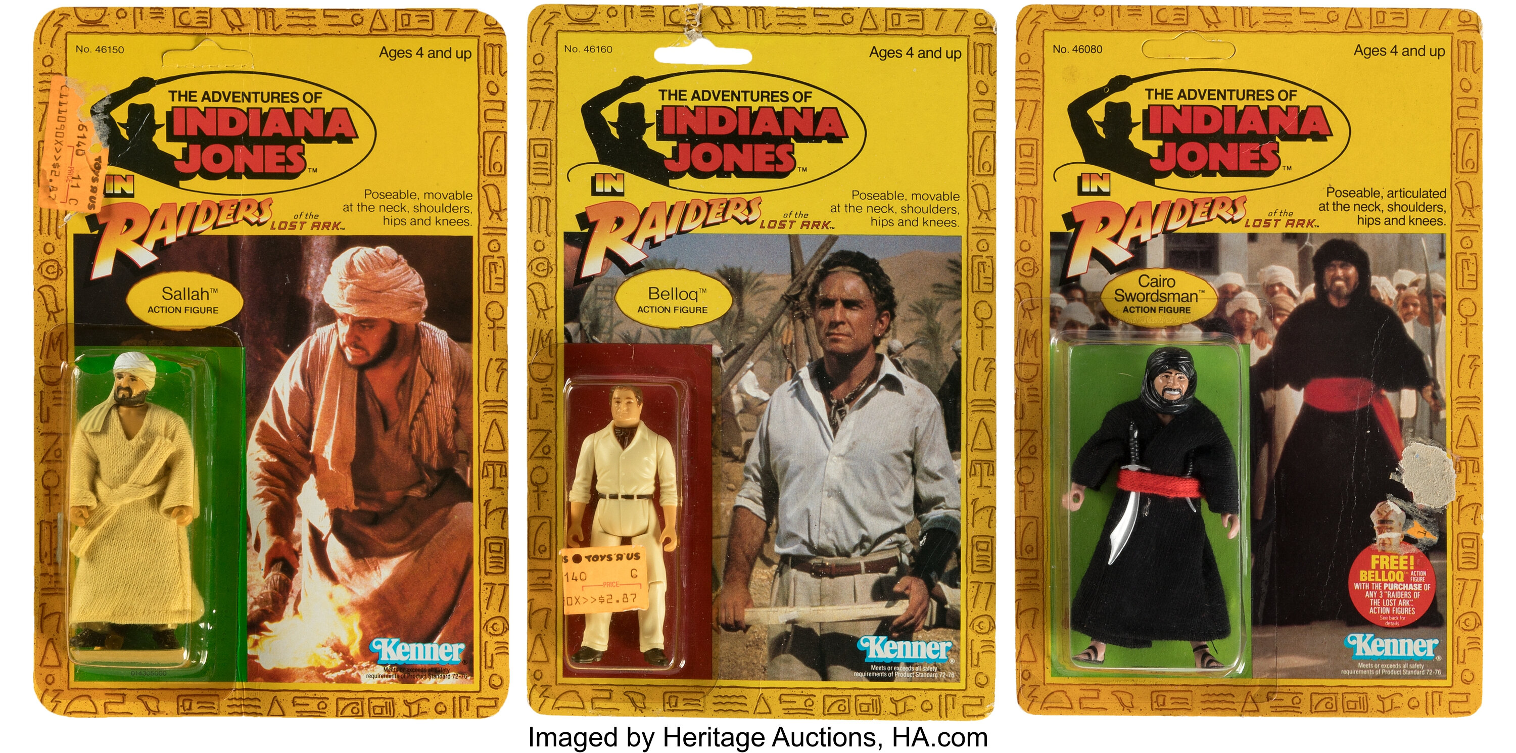 HASBRO - KENNER 3.75 - Indianna Jones - Lot de 5 figurines et