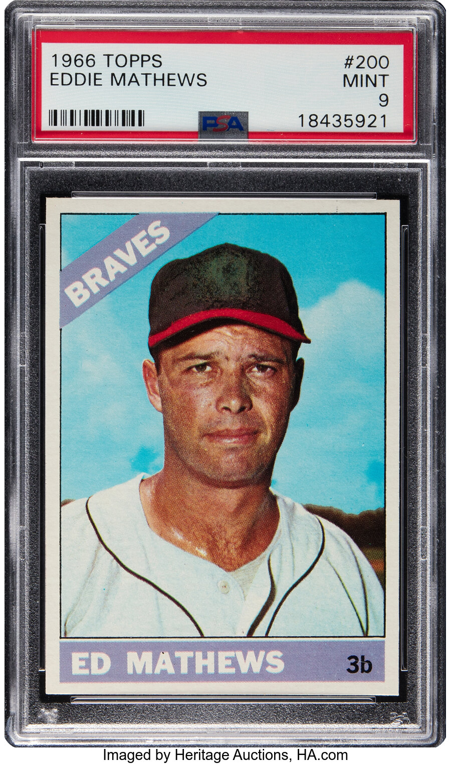 1966 Topps Eddie Mathews #200 PSA Mint 9