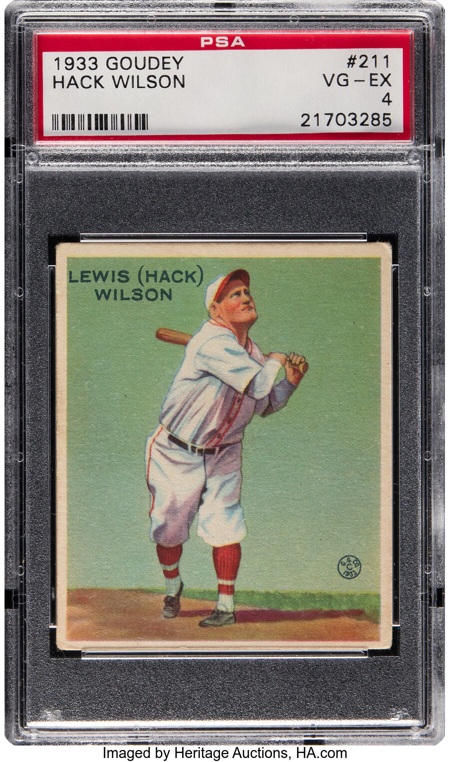 1933 Goudey Hack Wilson #211 PSA VG-EX 4