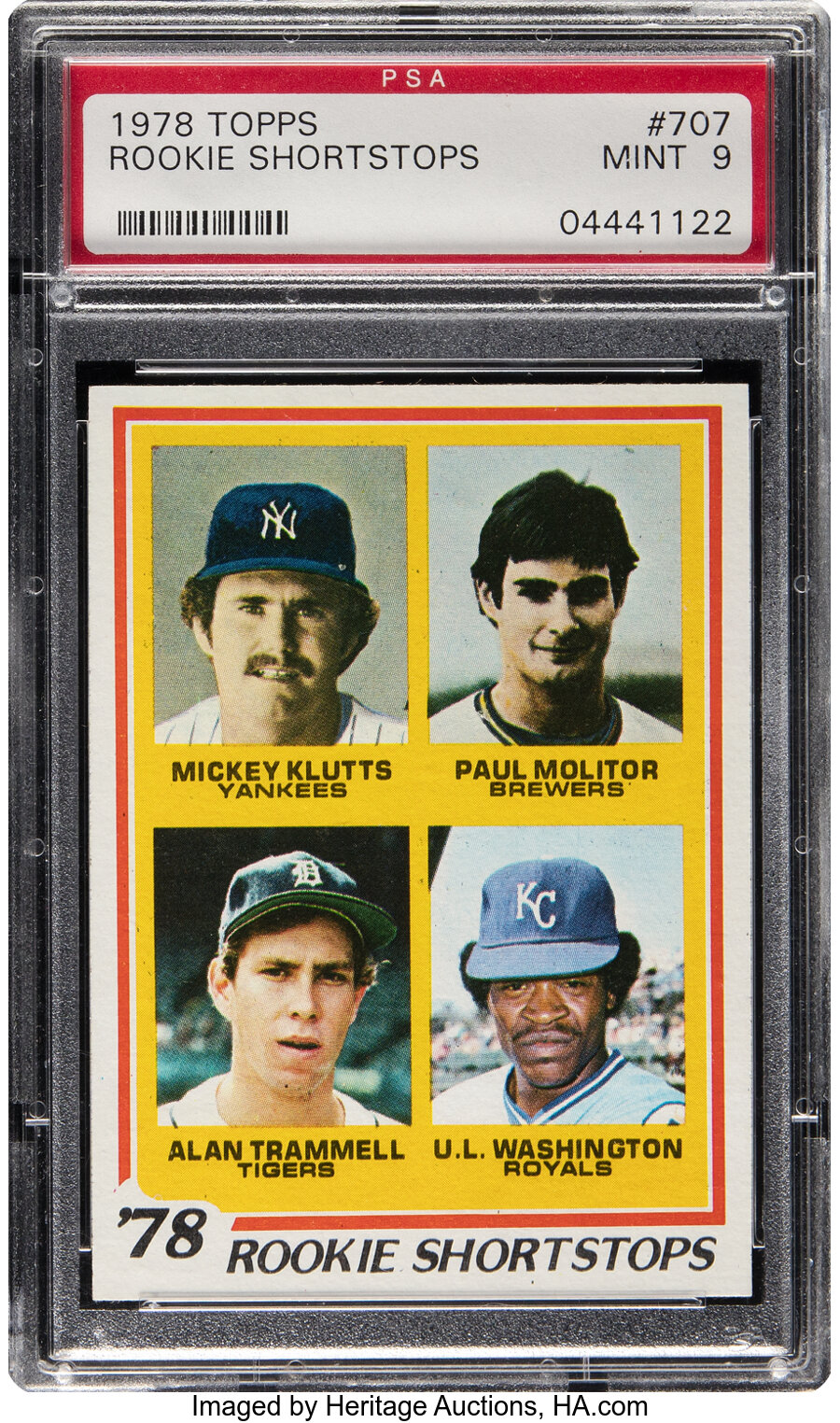 1978 Topps Paul Molitor Rookie #707 PSA Mint 9