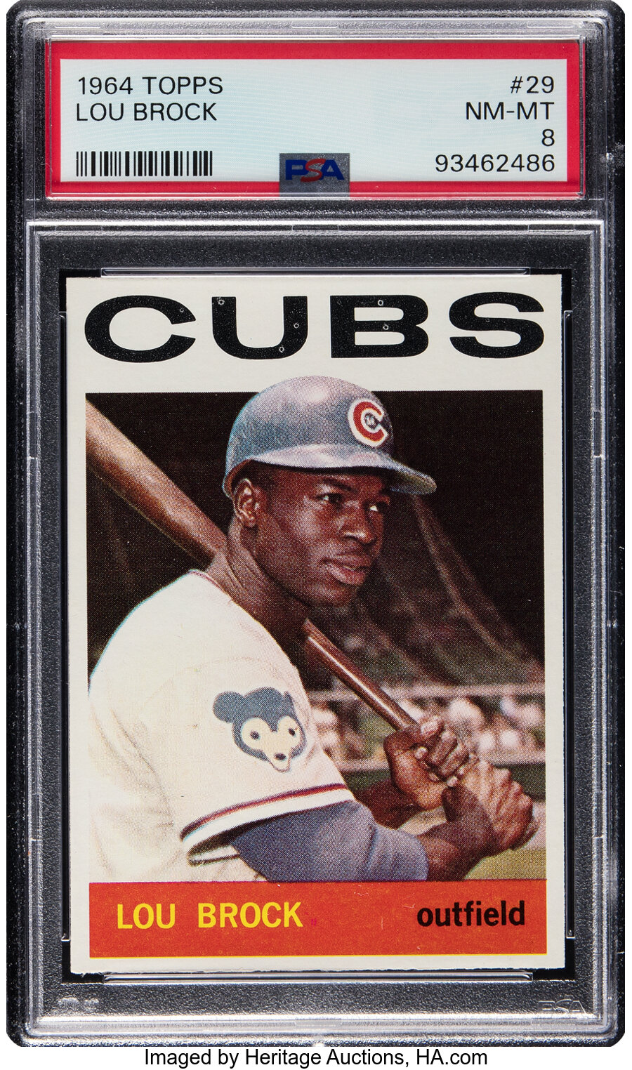 1964 Topps Lou Brock #29 PSA NM-MT 8