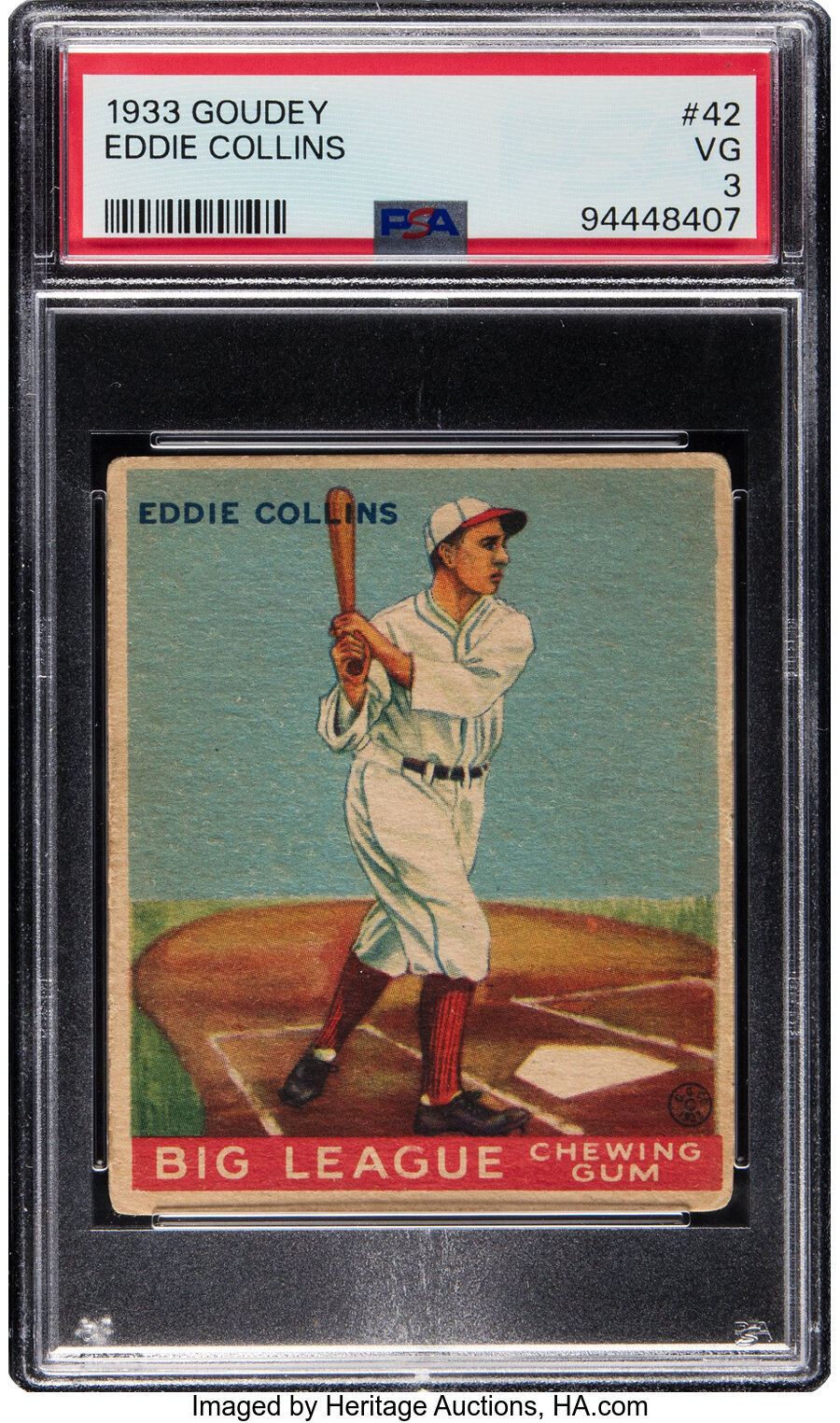 1933 Goudey Eddie Collins #42 PSA VG 3