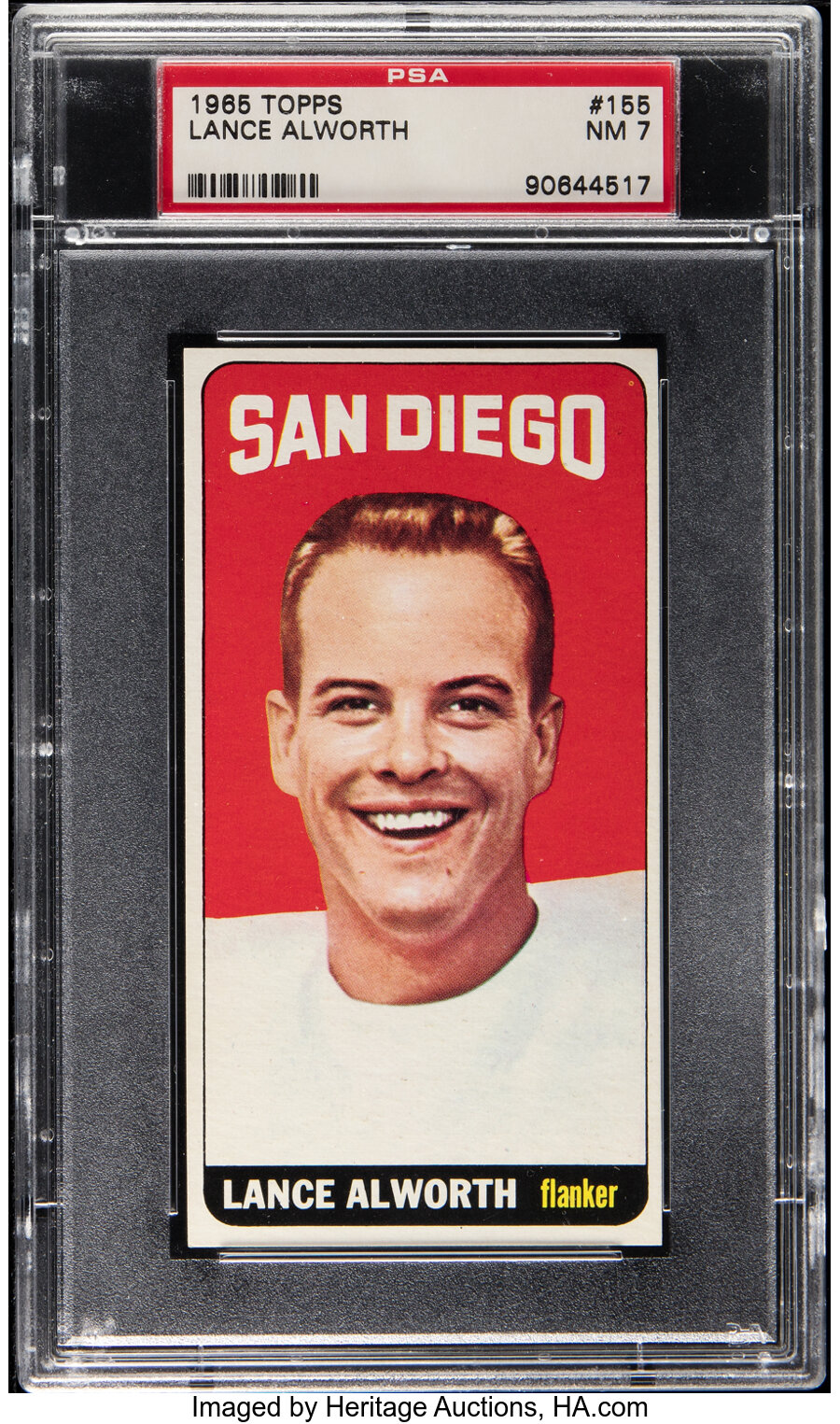 1965 Topps Lance Alworth #155 PSA NM 7