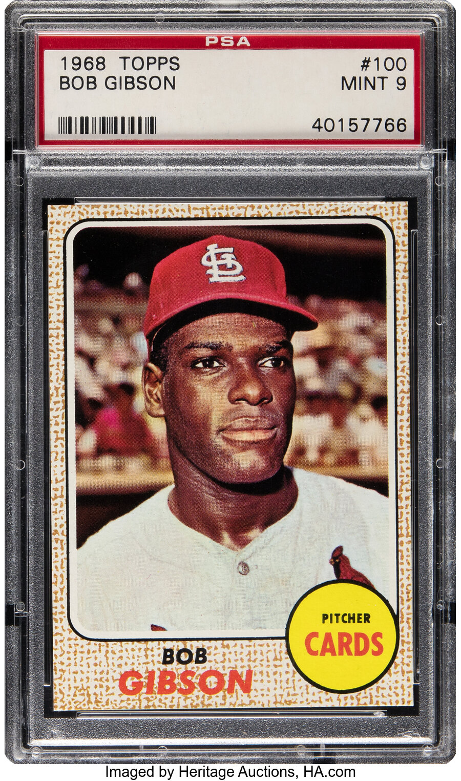 1968 Topps Bob Gibson #100 PSA Mint 9