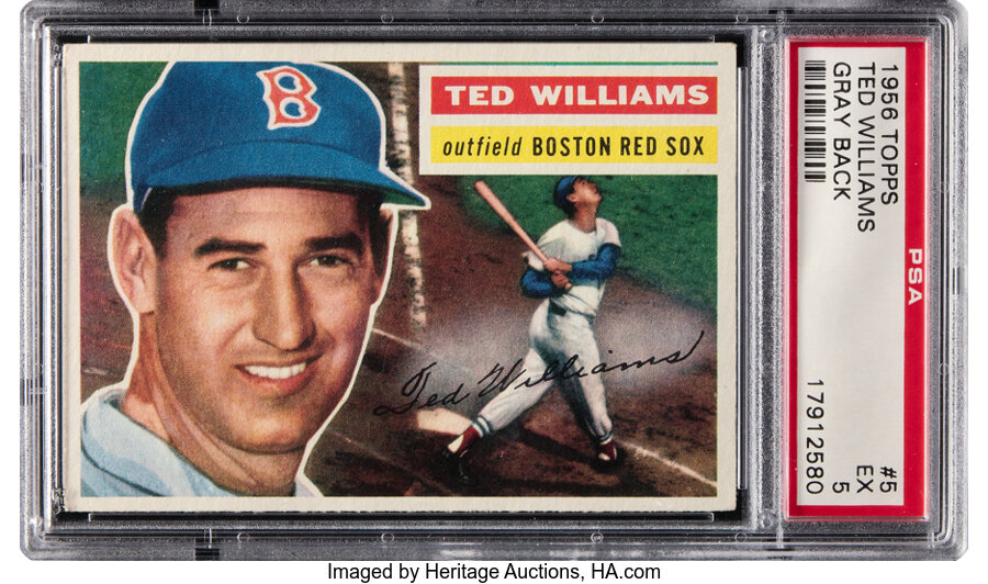 1956 Topps Ted Williams (Gray Back) #5 PSA EX 5