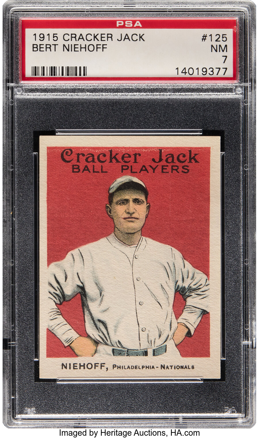 1915 Cracker Jack Bert Niehoff #125 PSA NM 7