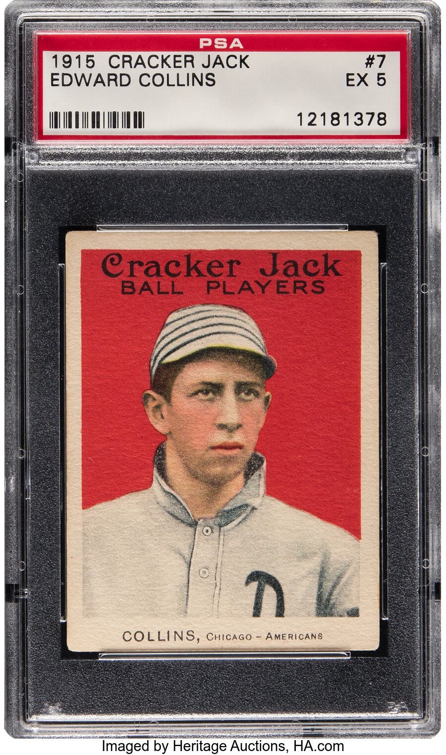 1915 Cracker Jack Eddie Collins #7 PSA EX 5