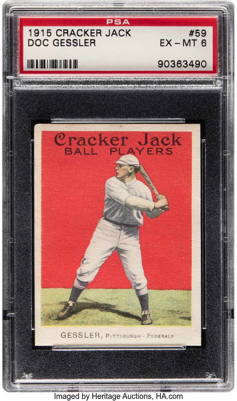 1915 Cracker Jack Doc Gessler #59 PSA EX-MT 6