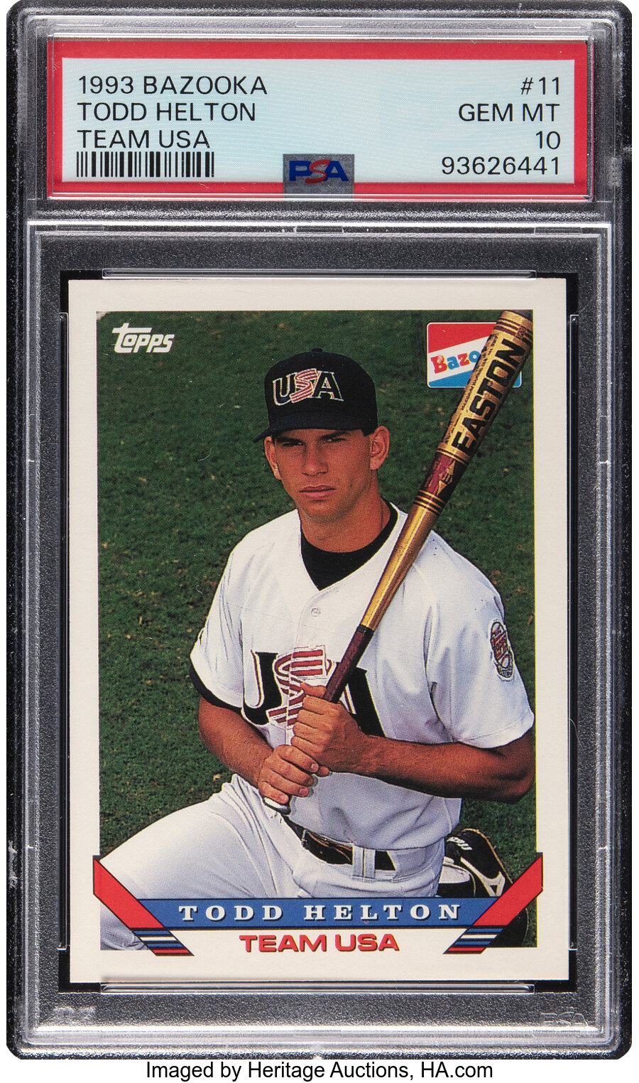 1993 Bazooka Todd Helton (Team USA) #11 PSA Gem Mint 10