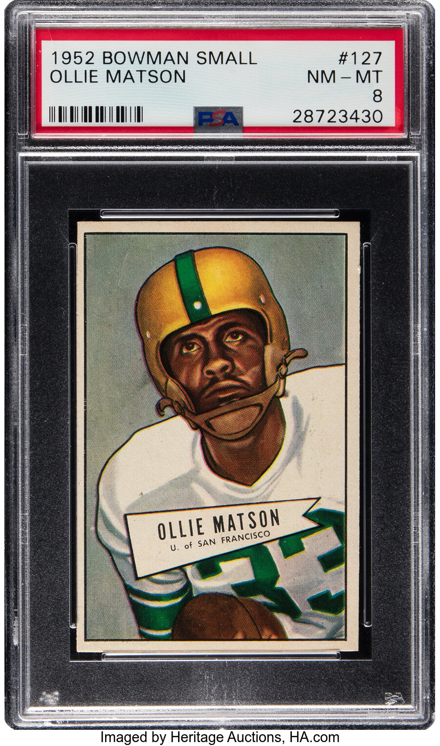 1952 Bowman Small Ollie Matson Rookie #127 PSA NM-MT 8