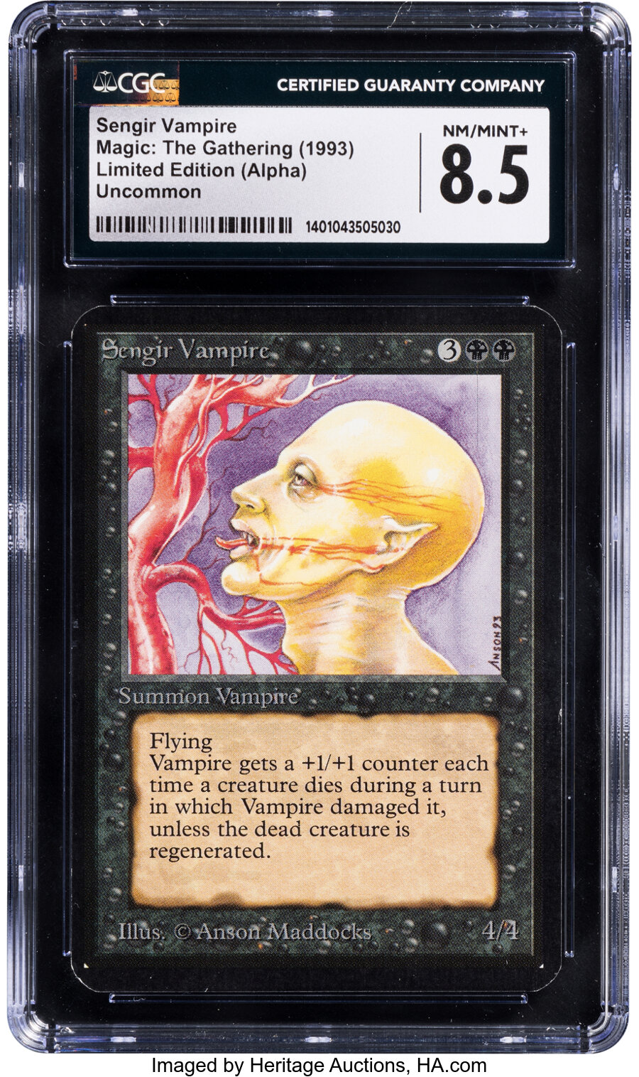 Magic: The Gathering Sengir Vampire Limited Edition (Alpha) CGC Trading Card Game NM/Mint+ 8.5 (Wizards of the Coast, 1993) Un