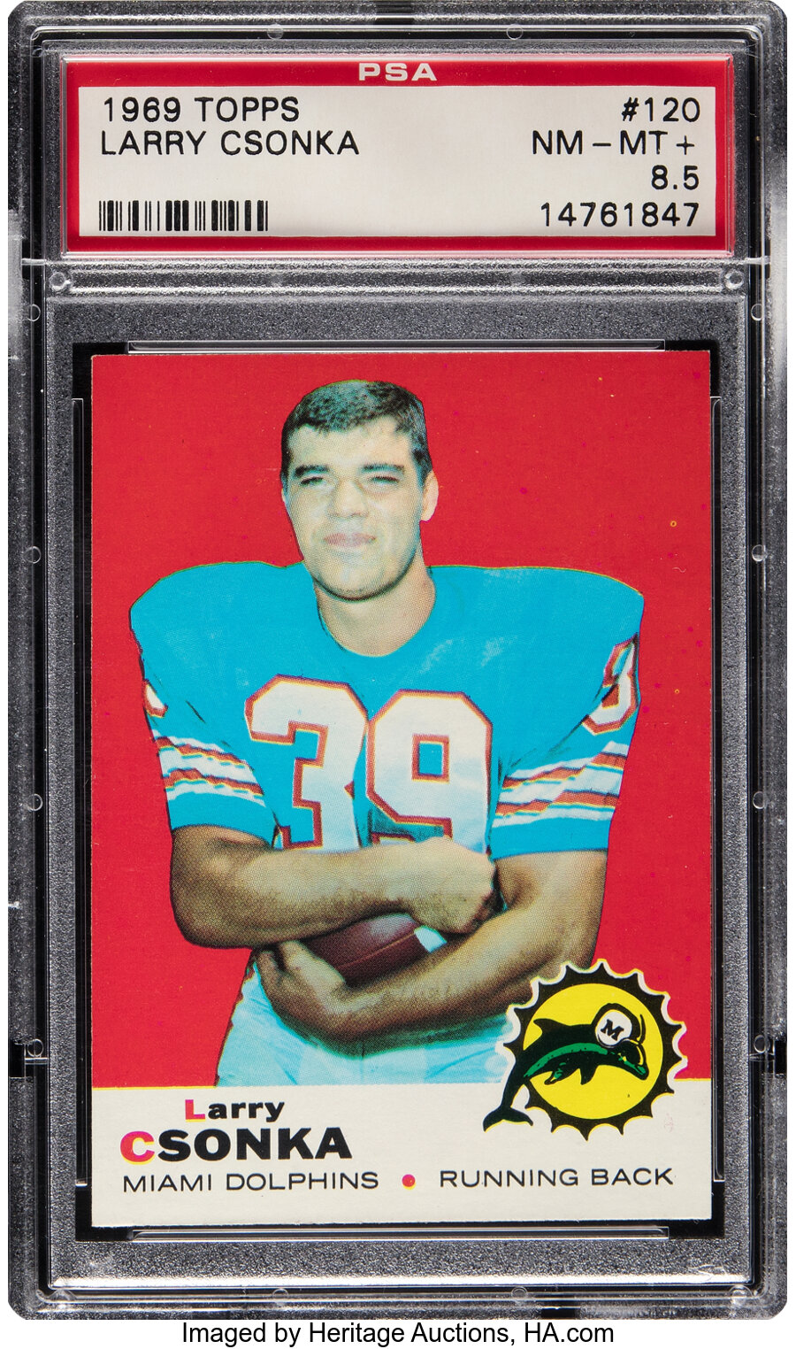 1969 Topps Larry Csonka Rookie #120 PSA NM-MT+ 8.5